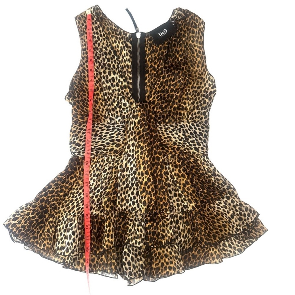Dolce & Gabbana Silk Animal Print Top - Picture 11 of 12